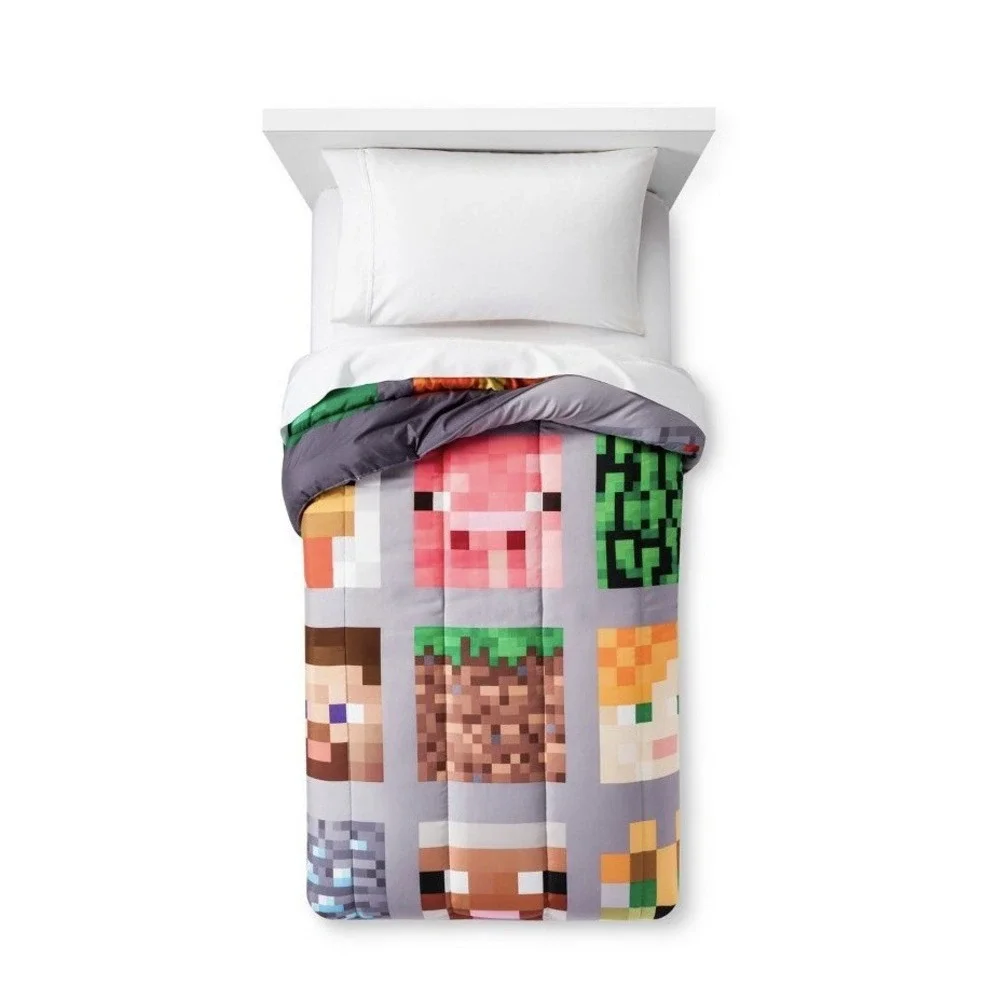 MINECRAFT Comforter Sheet Set 6PC FULL DOUBLE GAMER KIDS‎ TEENS NIP